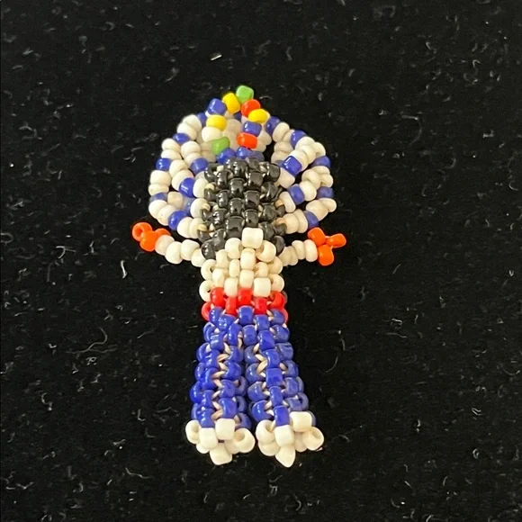 Native American Colorful Beaded Pendant - Picture 3 of 4